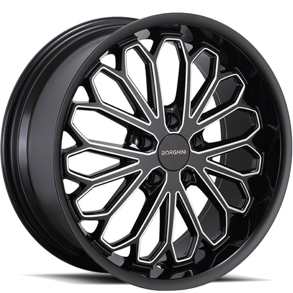 Borghini B67 Black with Milled Spokes